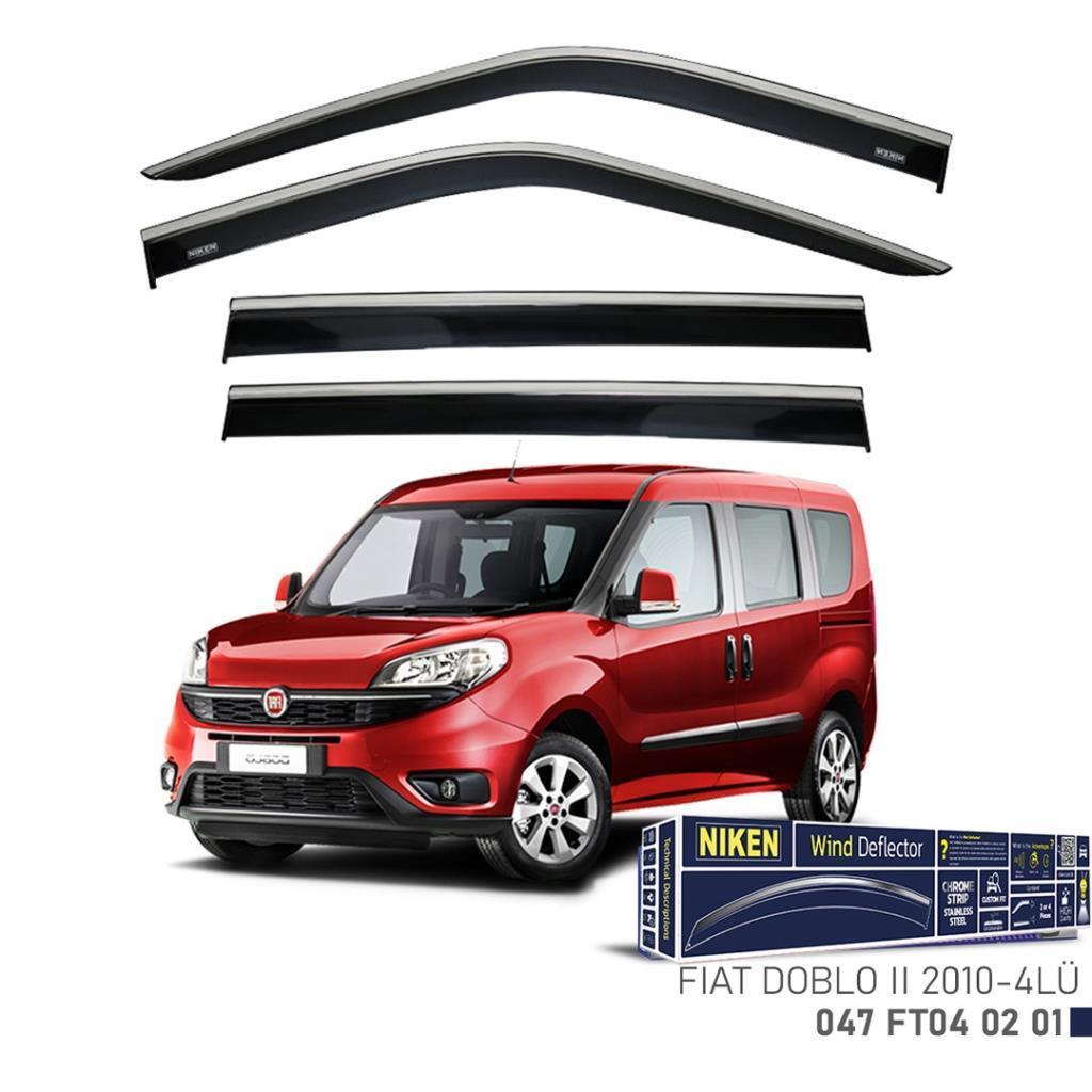 Fiat Doblo 2 Niken Kromlu Cam Rüzgarlığı 4lü Set 2010 2020 