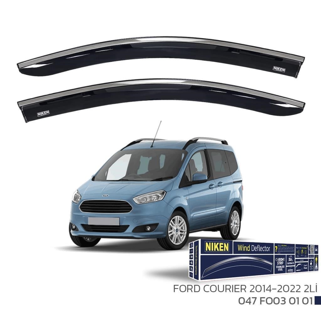 Ford Courier Niken Kromlu Cam Rüzgarlığı 2li Set 2014 2022