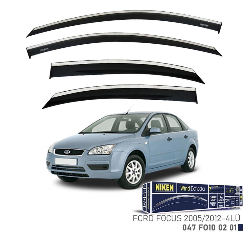 Ford Focus 2 HB Niken Kromlu Cam Rüzgarlığı 4lü Set 2005 2011 
