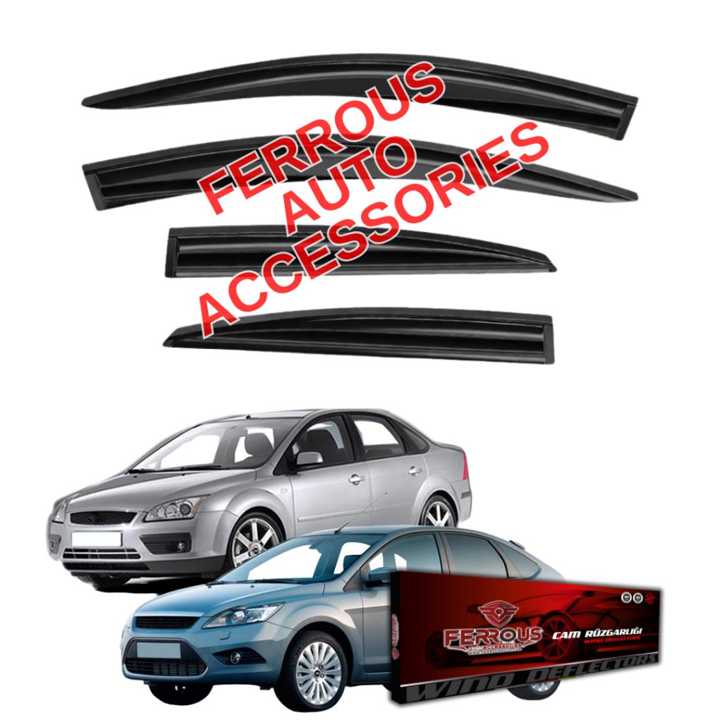Ford Focus 2 Sedan/HB Ferrous Cam Rüzgarlığı 4lü Set 2005 2011