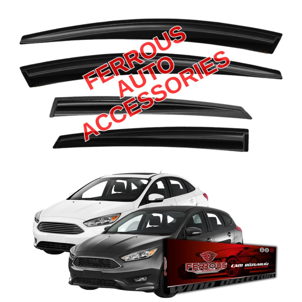 Ford Focus 3 Sedan/HB Ferrous Cam Rüzgarlığı 4lü Set 2012 2018