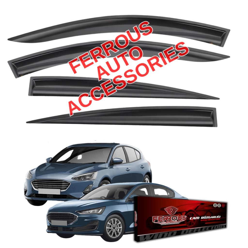 Ford Focus 4 Sedan/HB Ferrous Cam Rüzgarlığı 4lü Set 2019 ve Üstü
