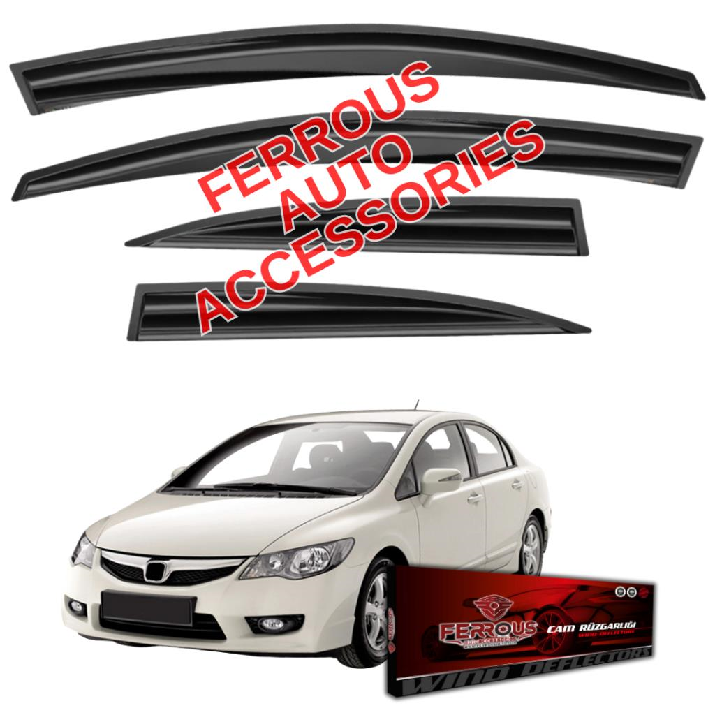 Honda Civic FD6 Ferrous Cam Rüzgarlığı 4lü Set 2007 2012