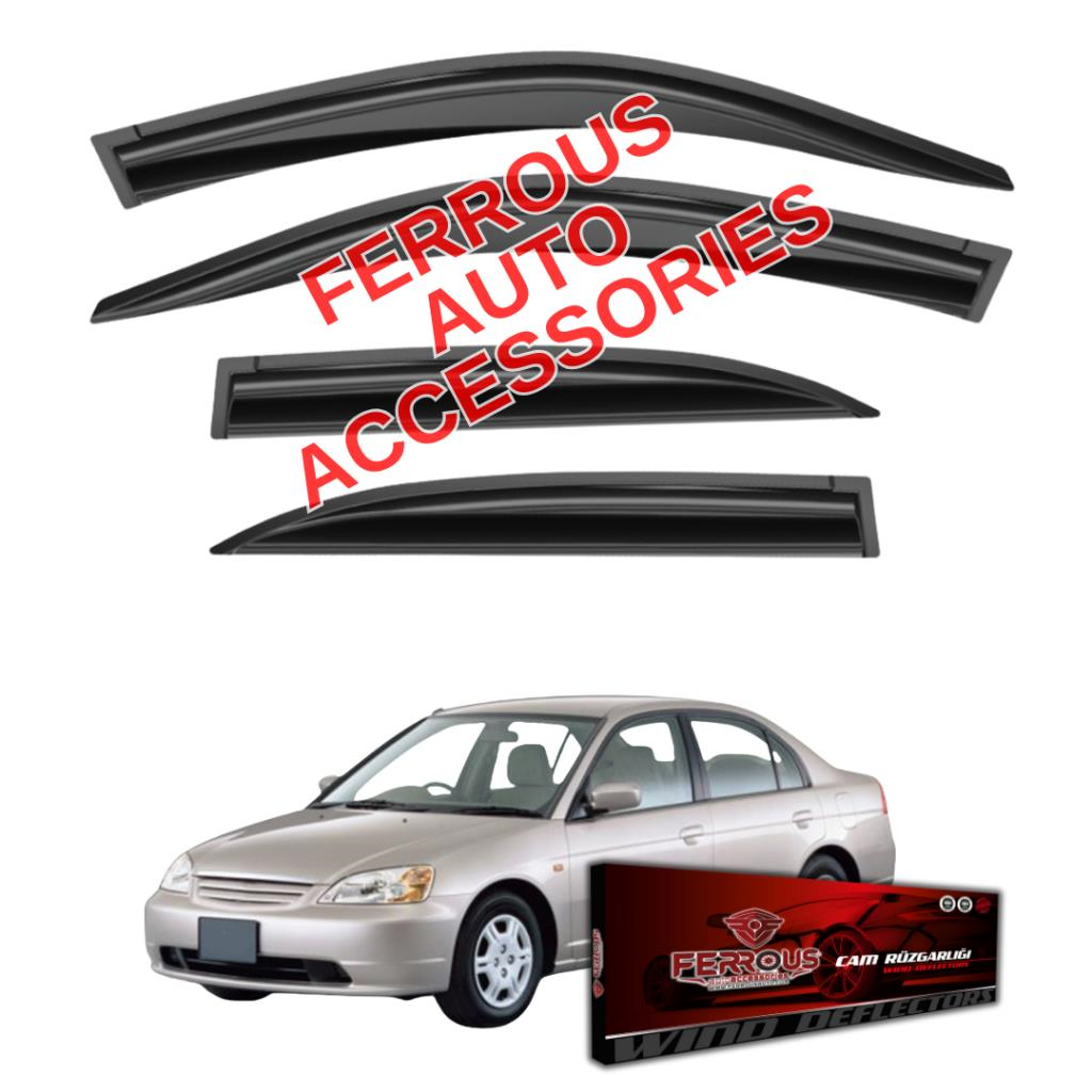 Honda Civic Ferrous Cam Rüzgarlığı 4lü Set 2001 2006