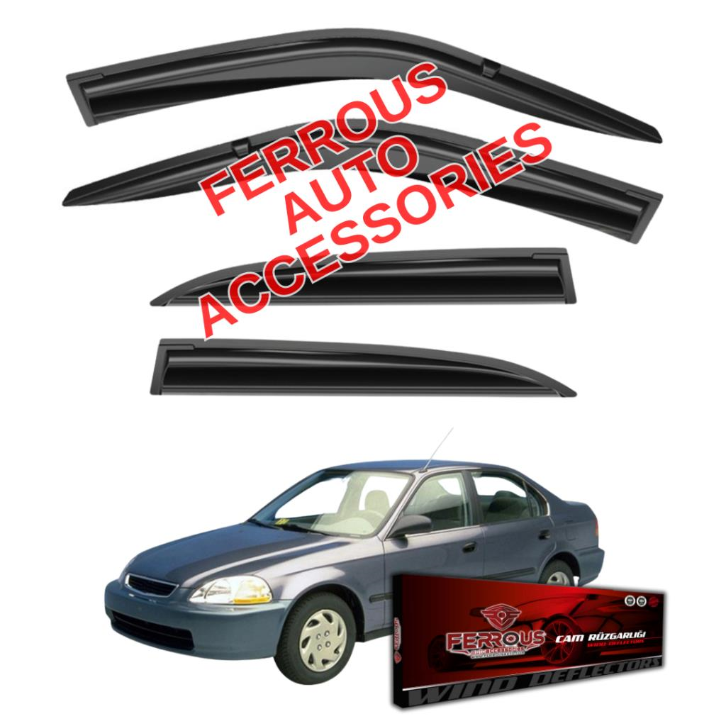 Honda Civic Sedan/HB Ferrous Cam Rüzgarlığı 4lü Set 1996 2001