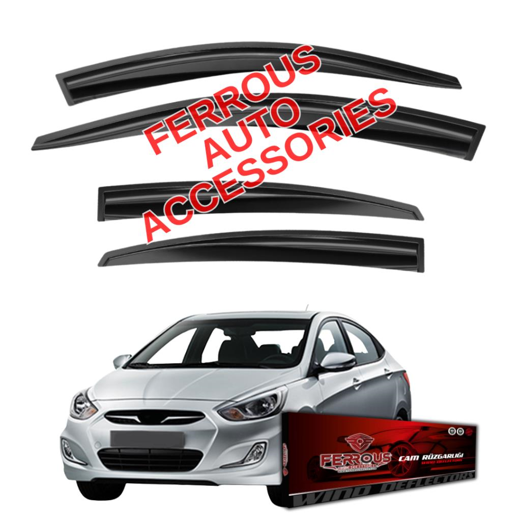 Hyundai Accent Blue Ferrous Cam Rüzgarlığı 4lü Set 2011 2017