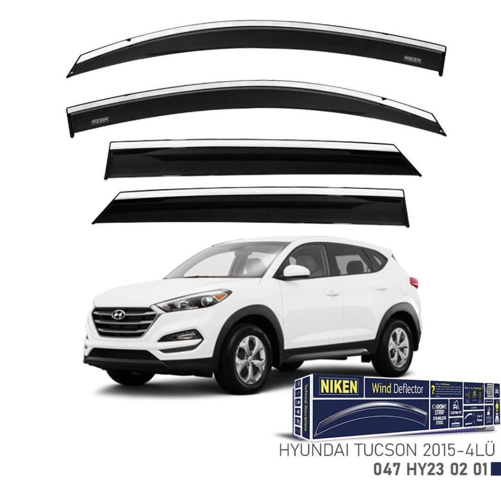 Hyundai Tucson Niken Kromlu Cam Rüzgarlığı 4lü Set 2015 2020 