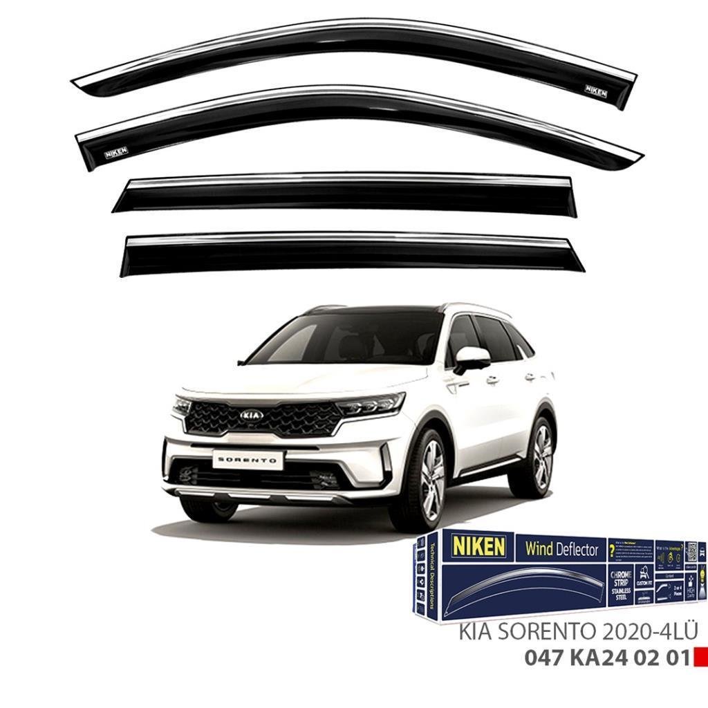 Kia Sorento Niken Kromlu Cam Rüzgarlığı 4lü Set 2020 2023