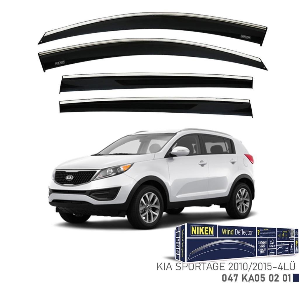 Kia Sportage Niken Kromlu Cam Rüzgarlığı 4lü Set 2010 2015 