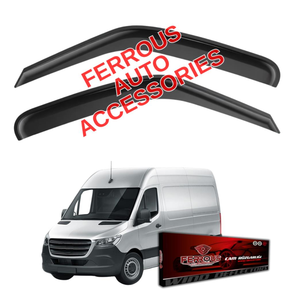 Mercedes Sprinter W907 Fitil Üstü Ferrous Cam Rüzgarlığı 2li 2019 ve Üstü