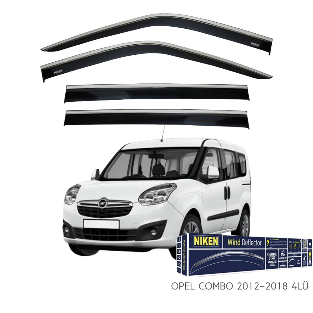 Opel Combo Niken Kromlu Cam Rüzgarlığı 4lü Set 2012 2018