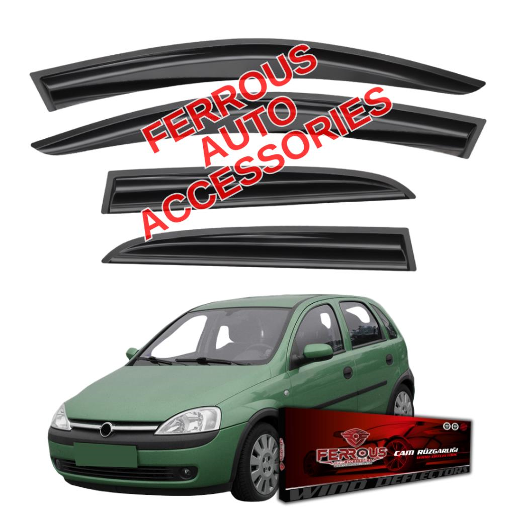 Opel Corsa C Ferrous Cam Rüzgarlığı 4lü 2001 2006