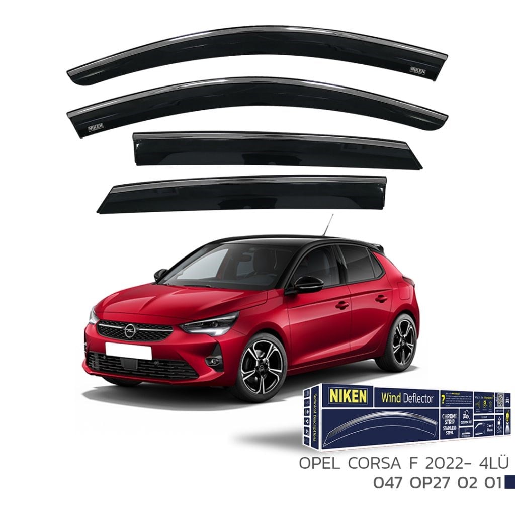 Opel Corsa F Niken Kromlu Cam Rüzgarlığı 4lü 2022 ve Üstü