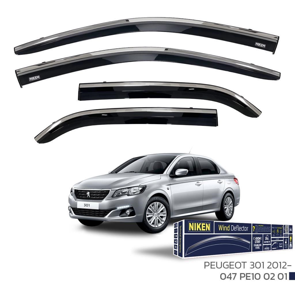 Peugeot 301 Niken Kromlu Cam Rüzgarlığı 4lü Set 2012 ve Üstü