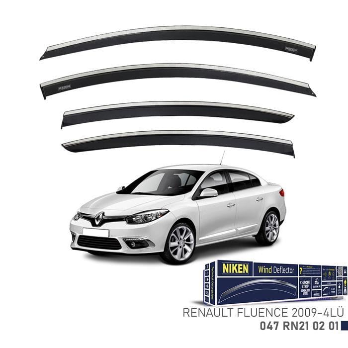 Renault Fluence Niken Kromlu Cam Rüzgarlığı 4lü Set 2009 2016 