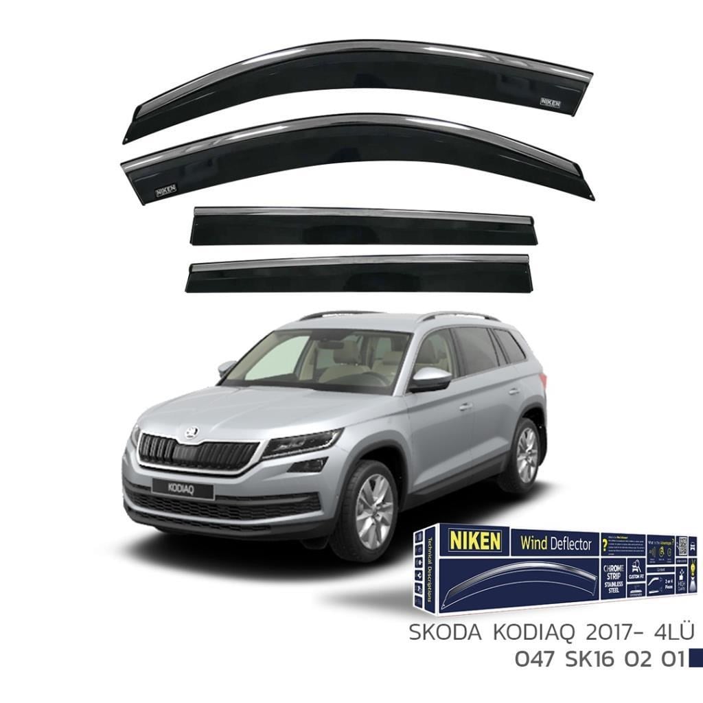 Skoda Kodiaq Niken Kromlu Cam Rüzgarlığı 4lü Set 2017 2023