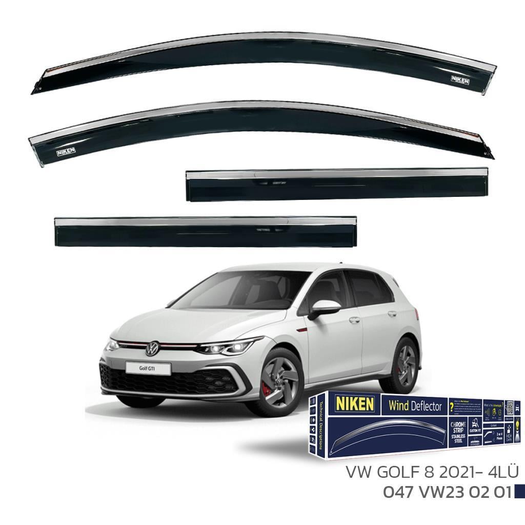 Volkswagen Golf 8 Niken Kromlu Cam Rüzgarlığı 4lü 2021 ve Üstü