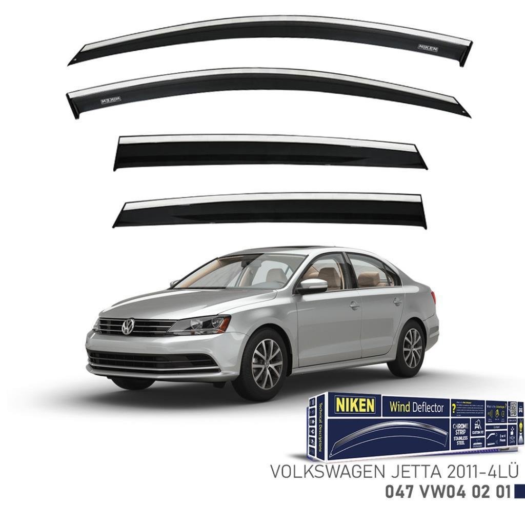 Volkswagen Jetta Niken Kromlu Cam Rüzgarlığı 4lü Set 2011 ve Üstü