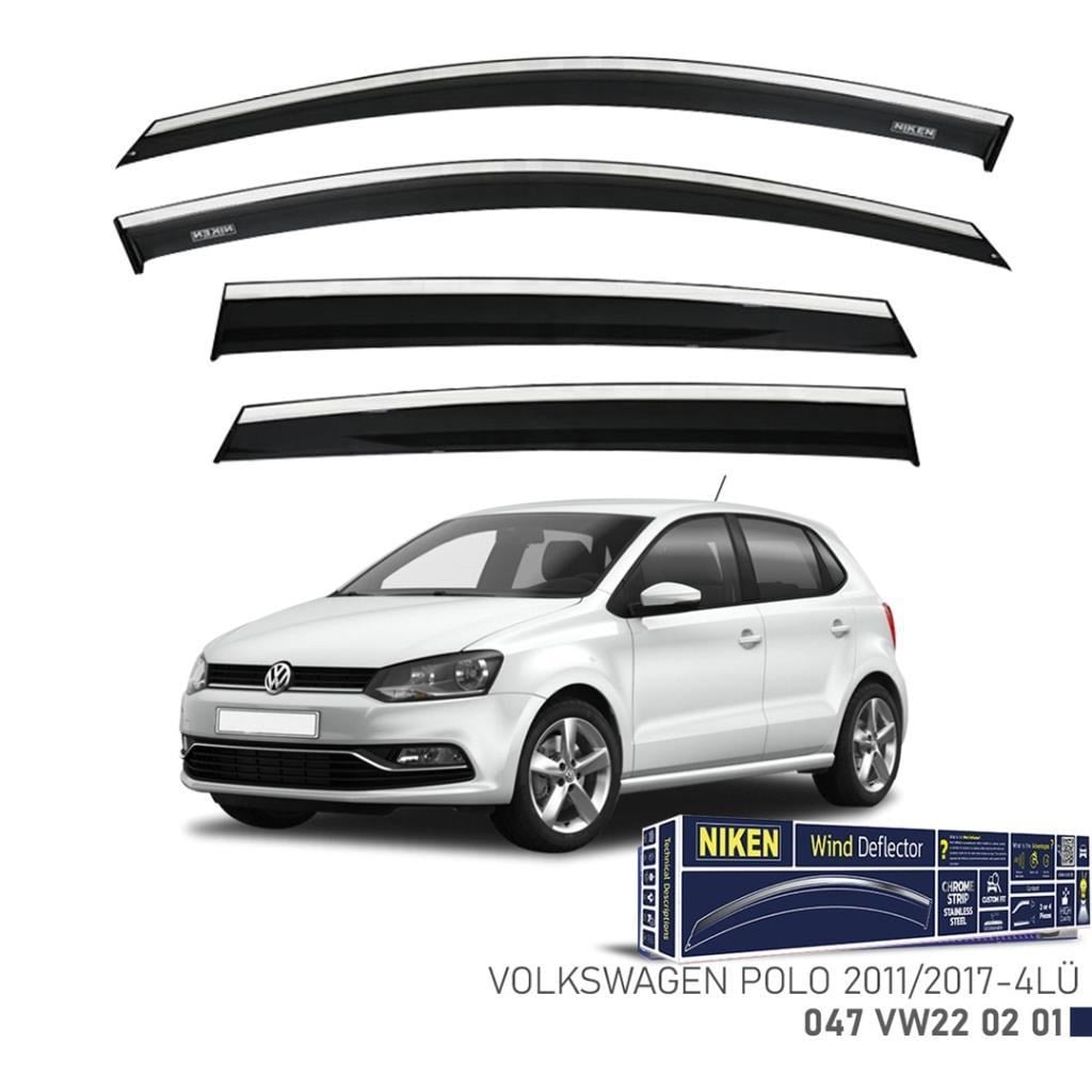 Volkswagen Polo Niken Kromlu Cam Rüzgarlığı 4lü Set 2011 2017