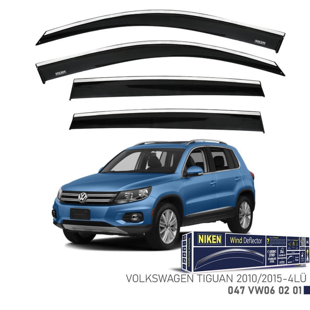 Volkswagen Tiguan Niken Kromlu Cam Rüzgarlığı 4lü Set 2010 2015