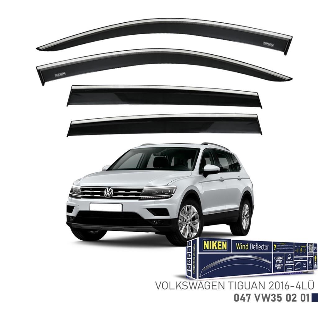 Volkswagen Tiguan Niken Kromlu Cam Rüzgarlığı 4lü 2016 2023