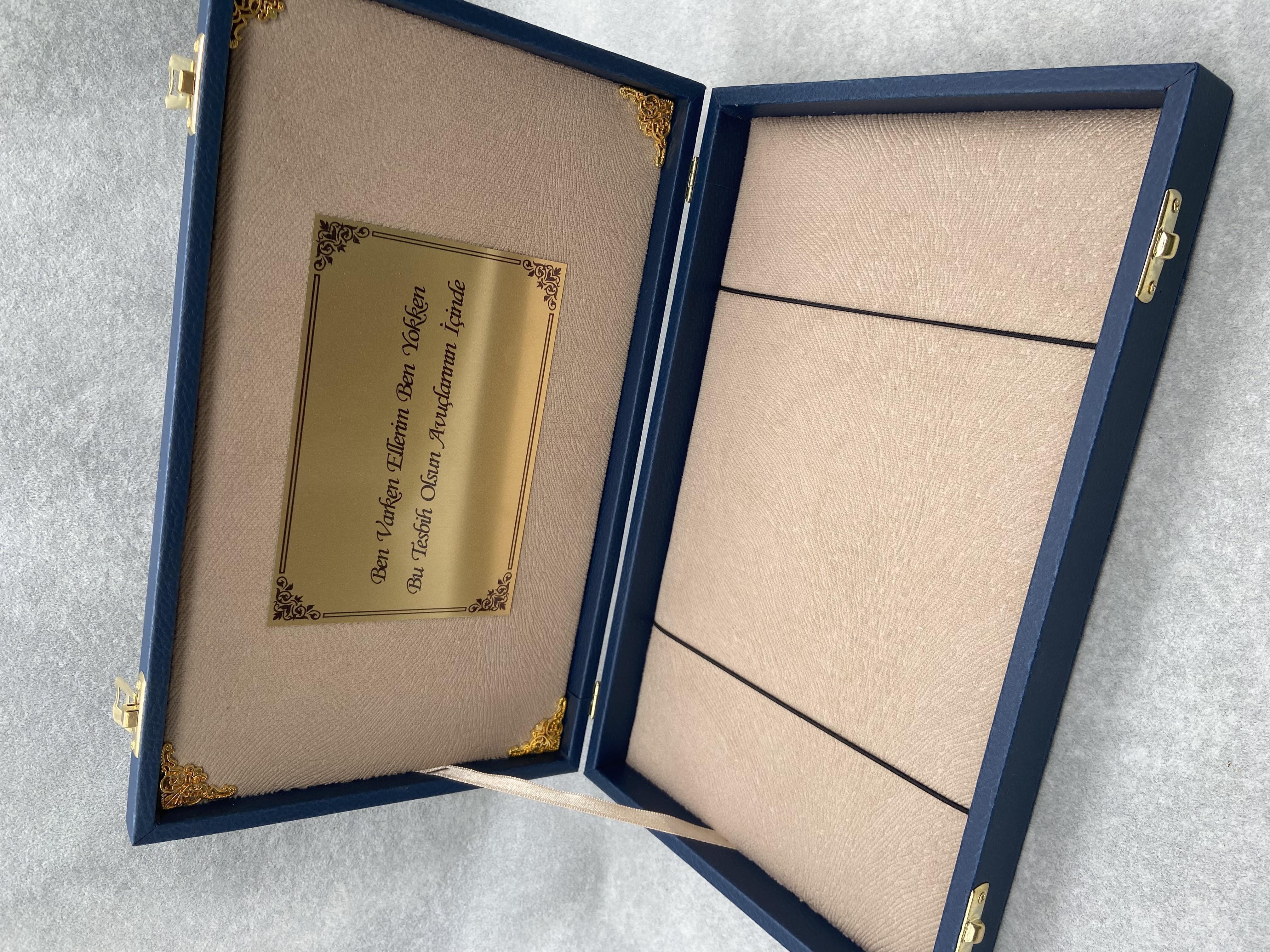 LACİVERT VIP TESPİH KUTUSU