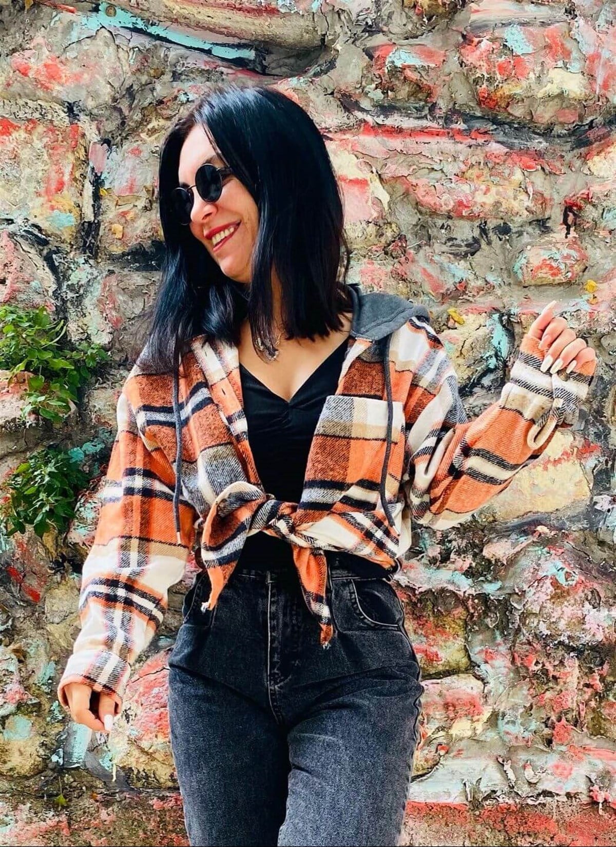 Kiremit Rahat Kalıp Kapişonlu Oduncu Gömlek Ceket