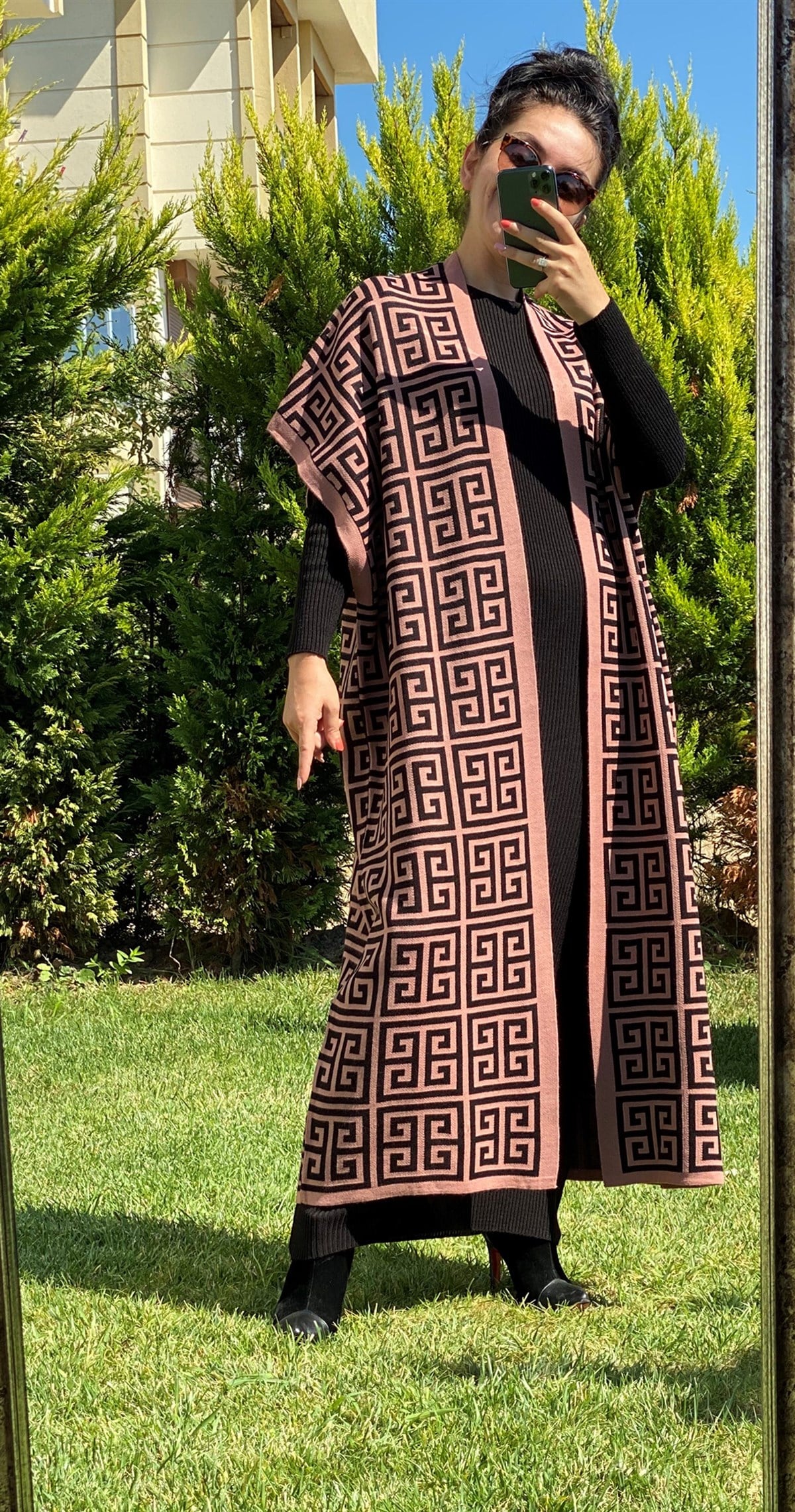 Maxi Boy Hırka ve Elbise Triko Takım