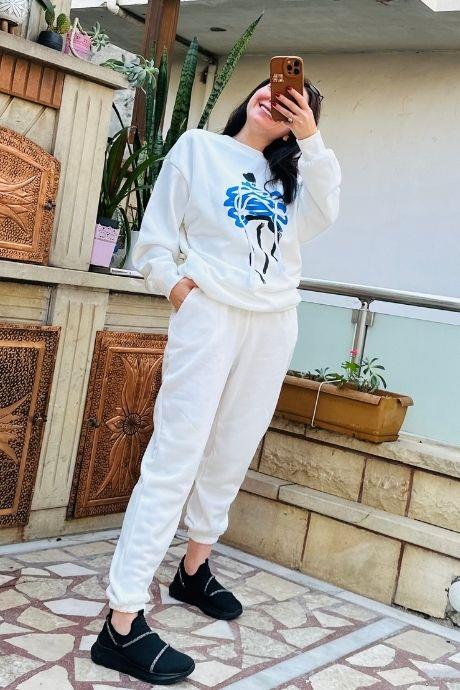 İçi Şardonlu Cepli Bel Ve Bilek Lastikli Eşofman TAŞ