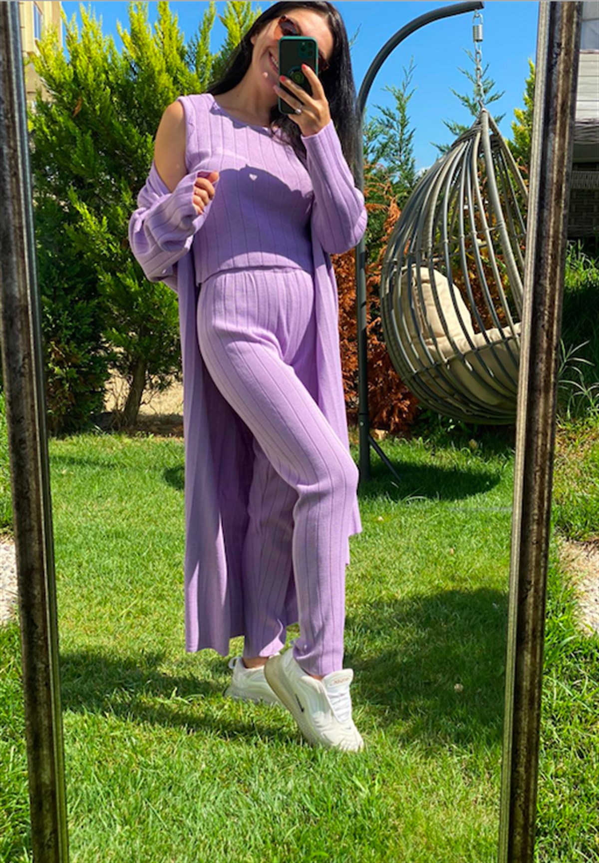 3'lü Triko Lila Renk Takım