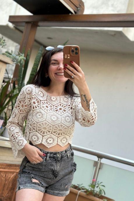 ÖRME TRİKO KAZAK BEJ