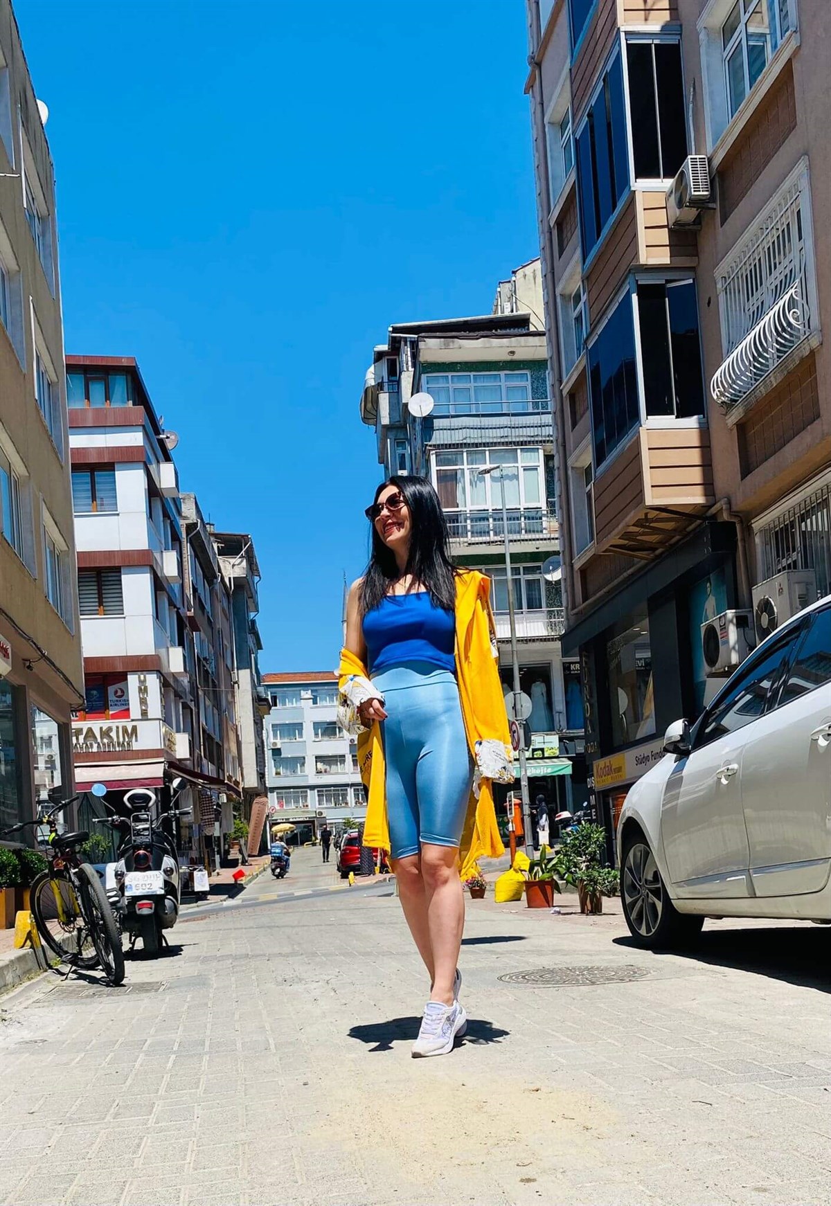 Bebe Mavisi Disco Şort Tayt