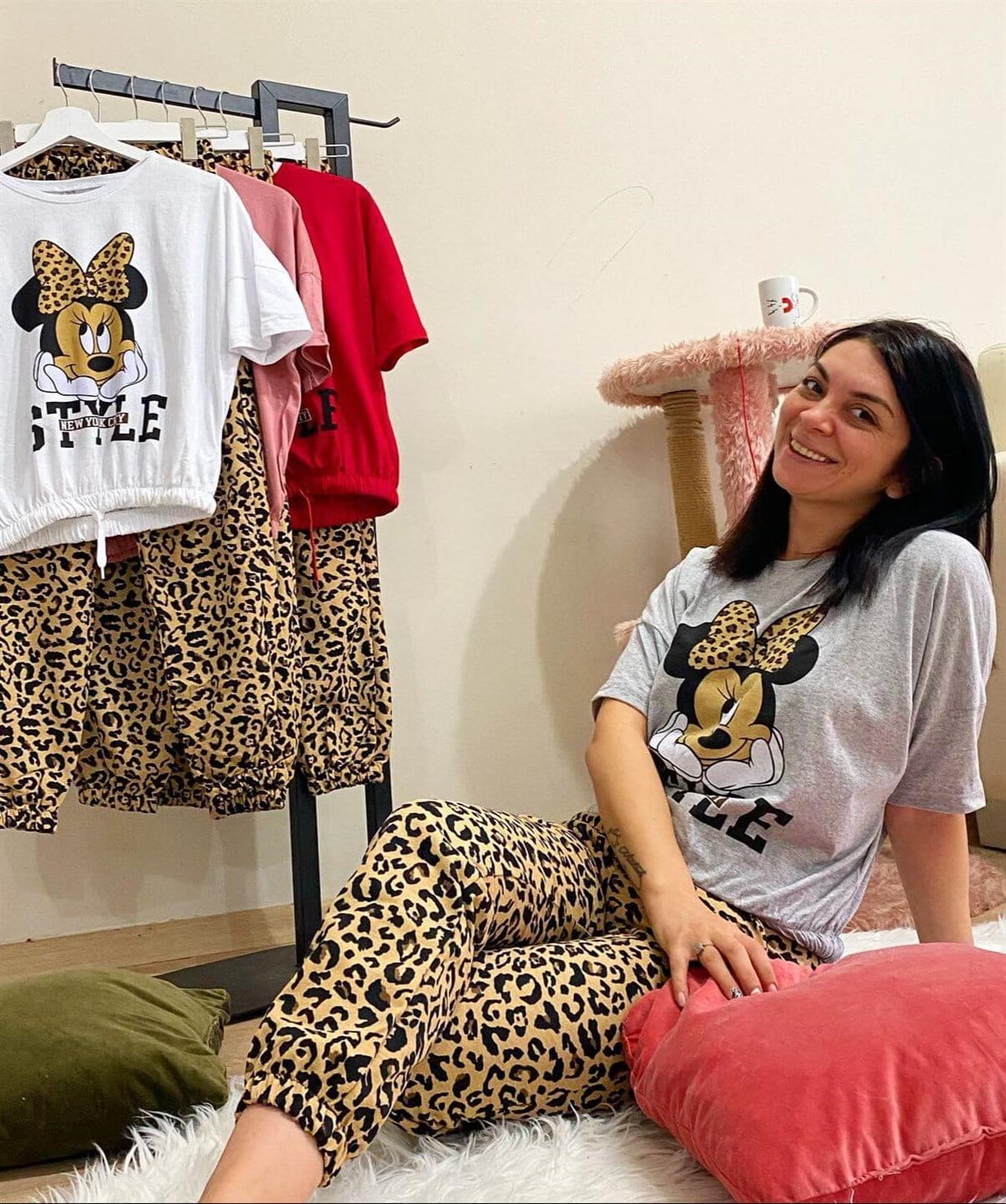 Gri Mickey Leopar Takım