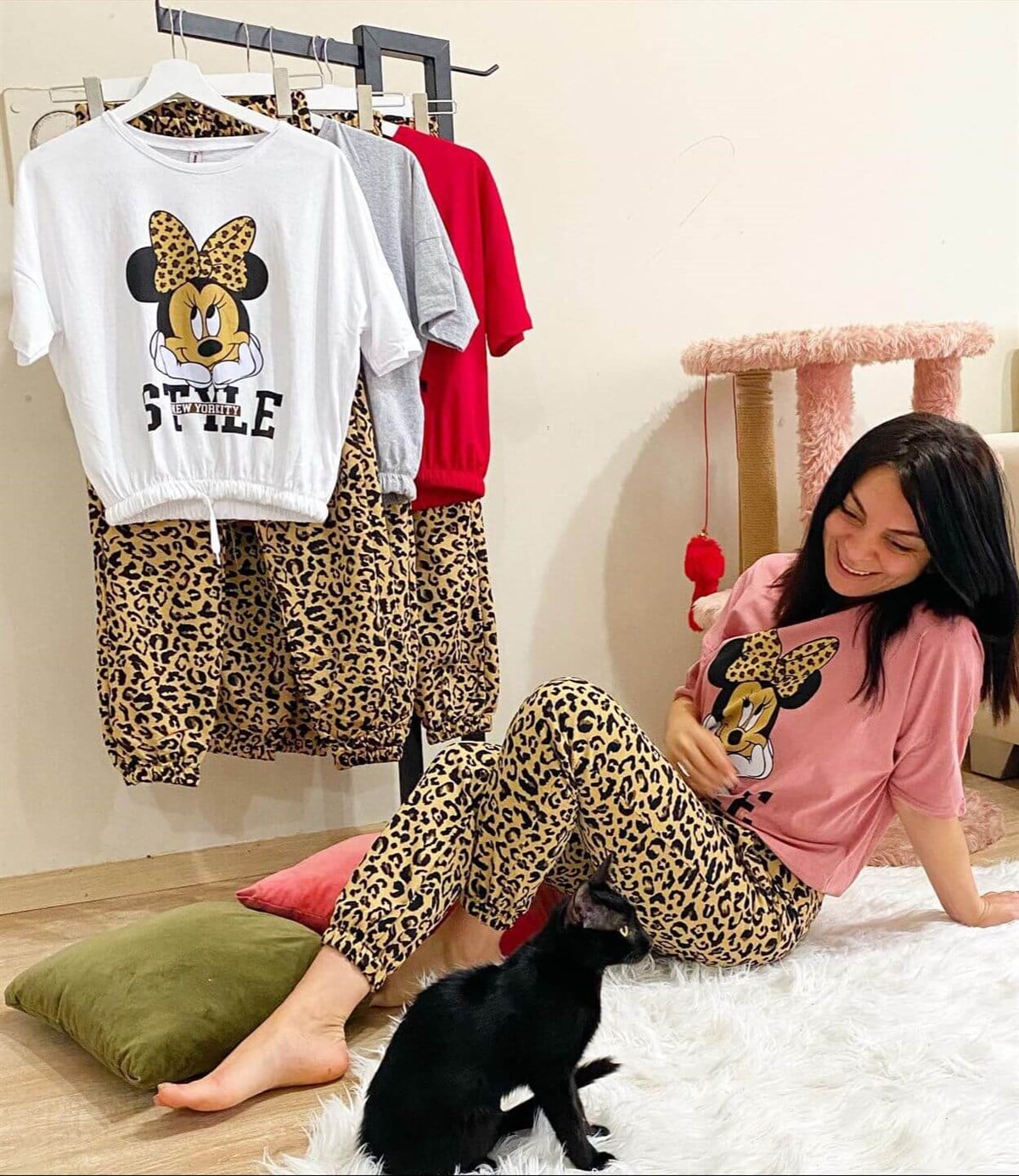 Gül Mickey Leopar Takım