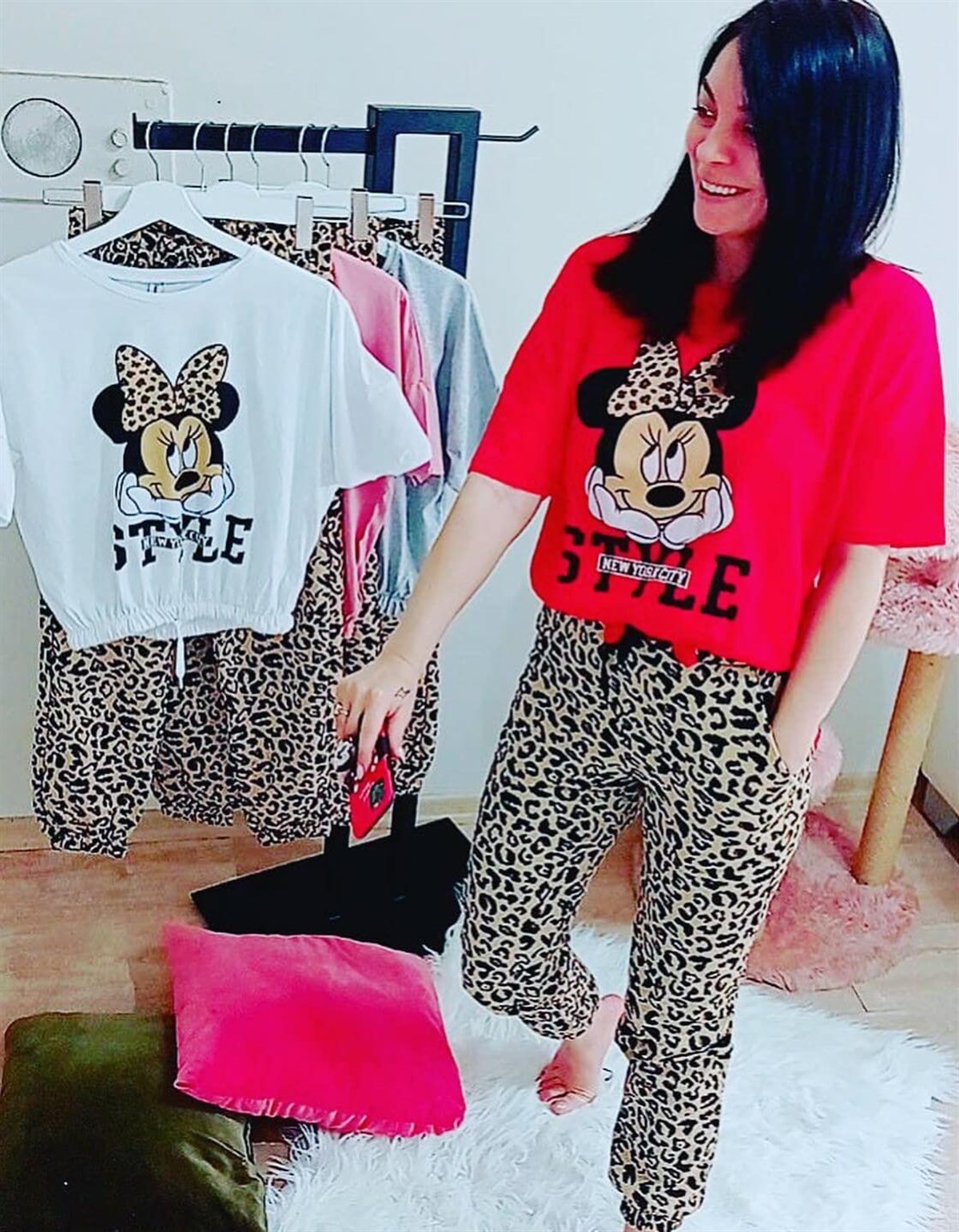 Kırmızı Mickey Leopar Takım