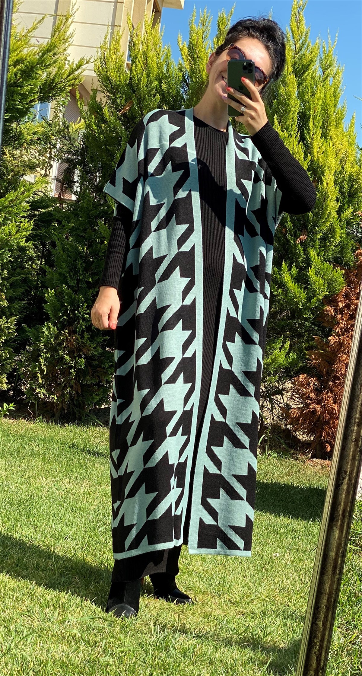Maxi Boy Hırka ve Elbise Triko Takım