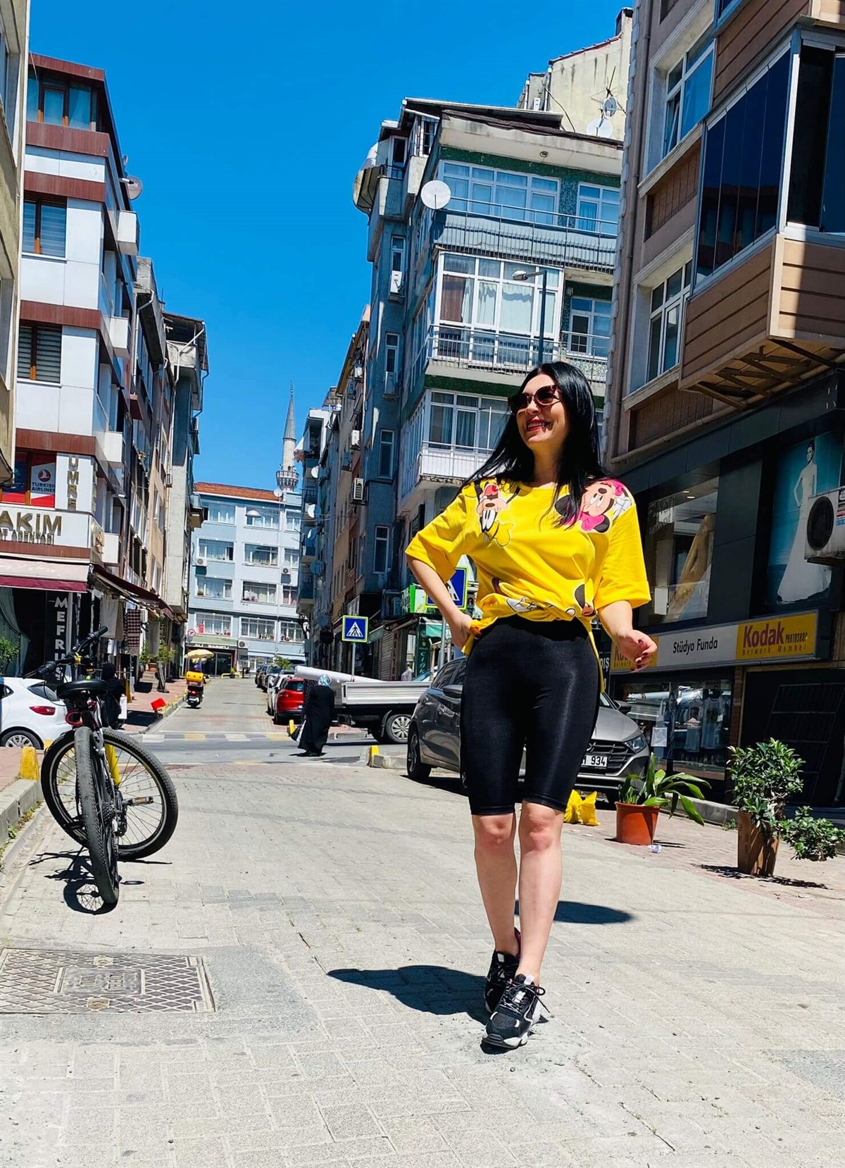 Siyah Disco Şort Tayt