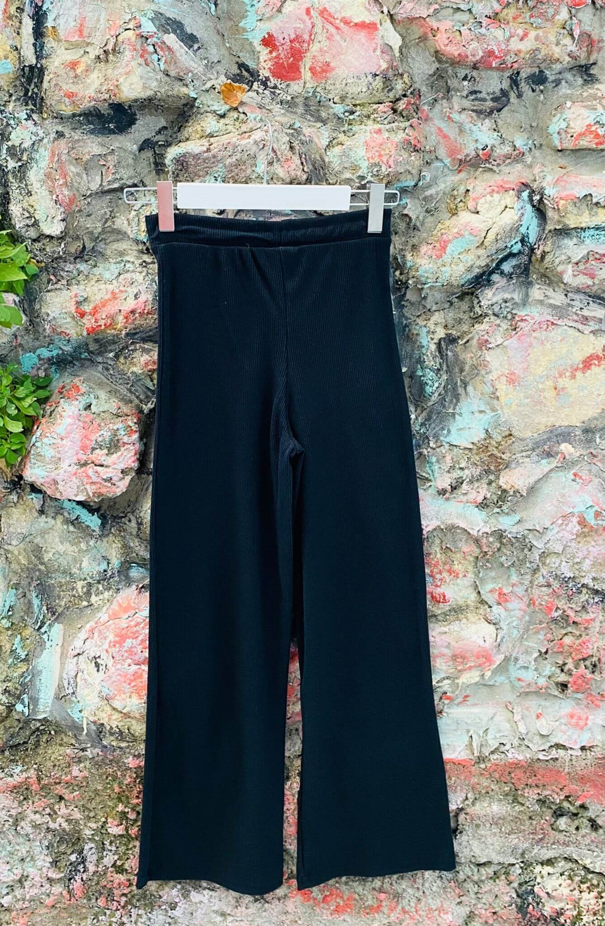 Siyah Kaşkorse Palazzo Pantolon