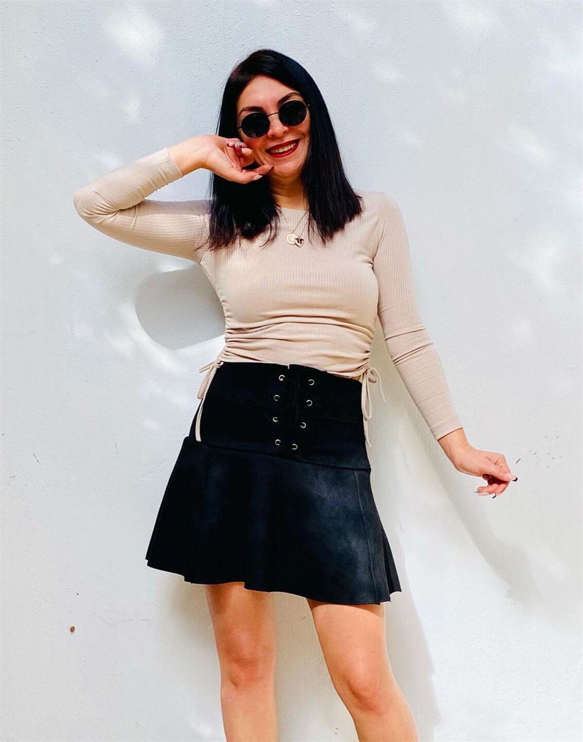 Vizon Yanları Büzgü Detaylı Bluz