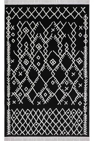 Nakka Halı Nk06A Legend Koleksiyon Siyah Krem - 100 x 150