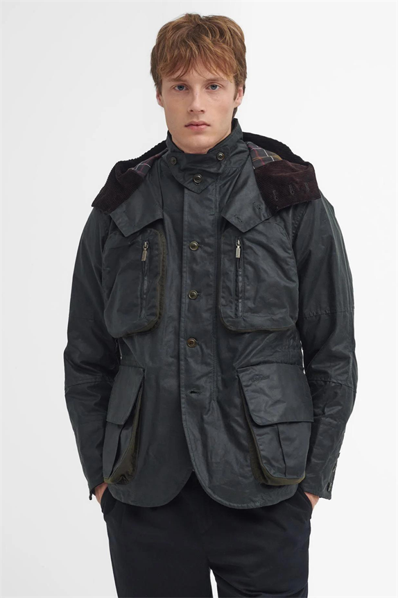 Barbour x TO KI TO Horse Riding Yağlı Ceket OL71 Olive-Sand