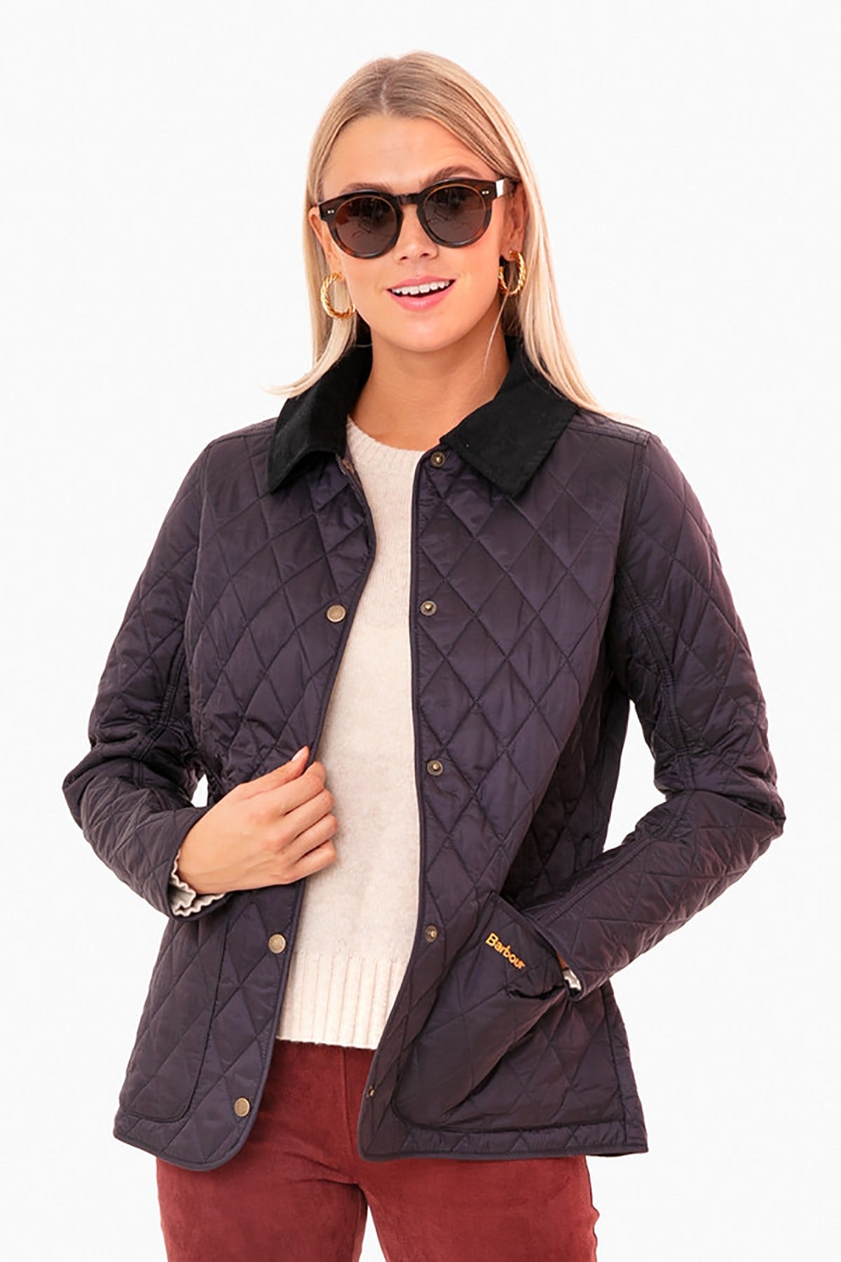 Barbour Annandale Kapitone Ceket NY91 Navy
