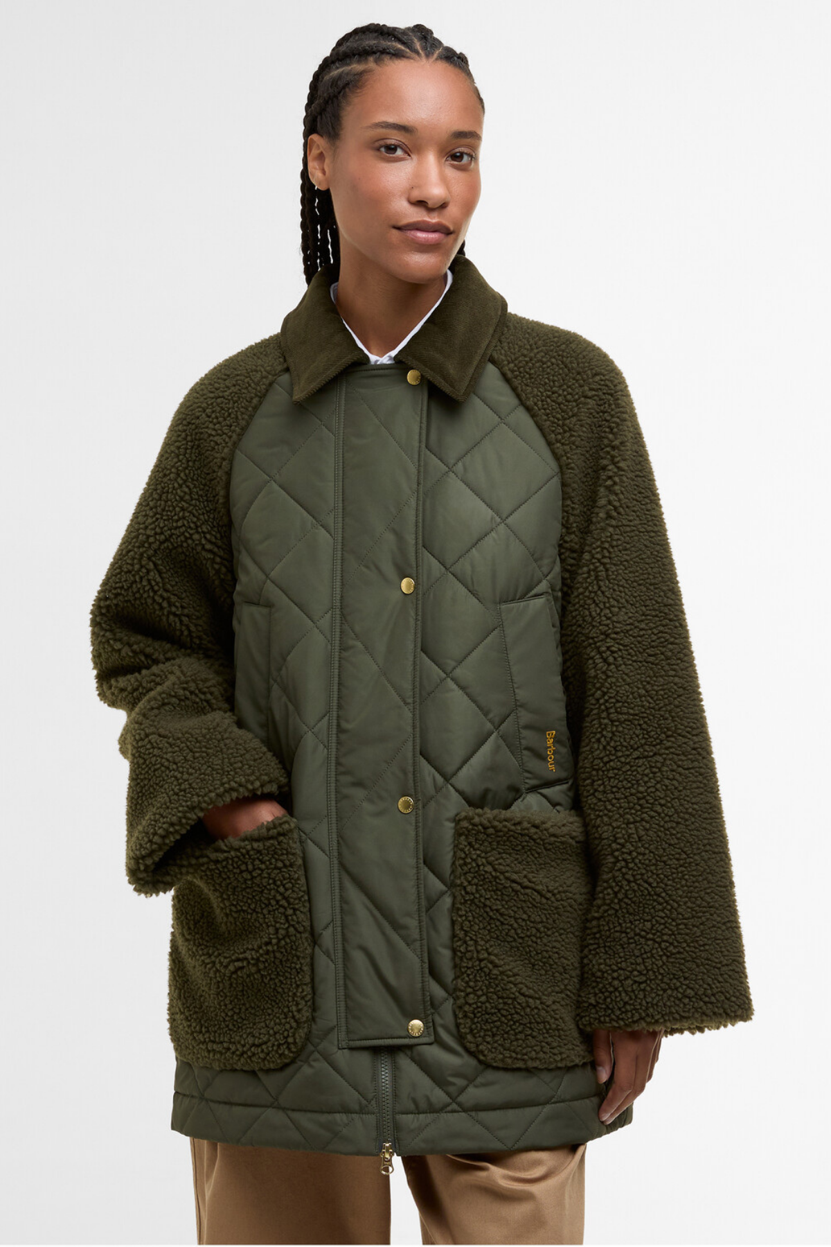 Barbour Barden Kapitone Ceket OL71 Olive-Ancient