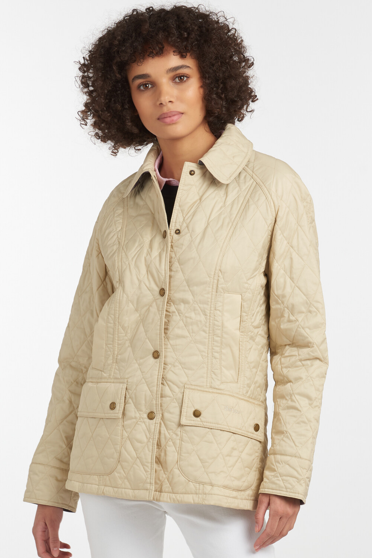Barbour Beadnell Kapitone Ceket CR51 Pearl