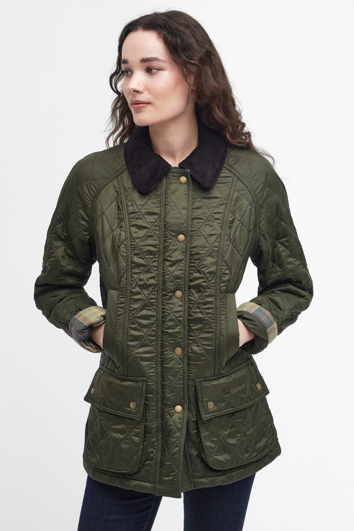 Barbour Beadnell Polar Kapitone Ceket OL91 Olive