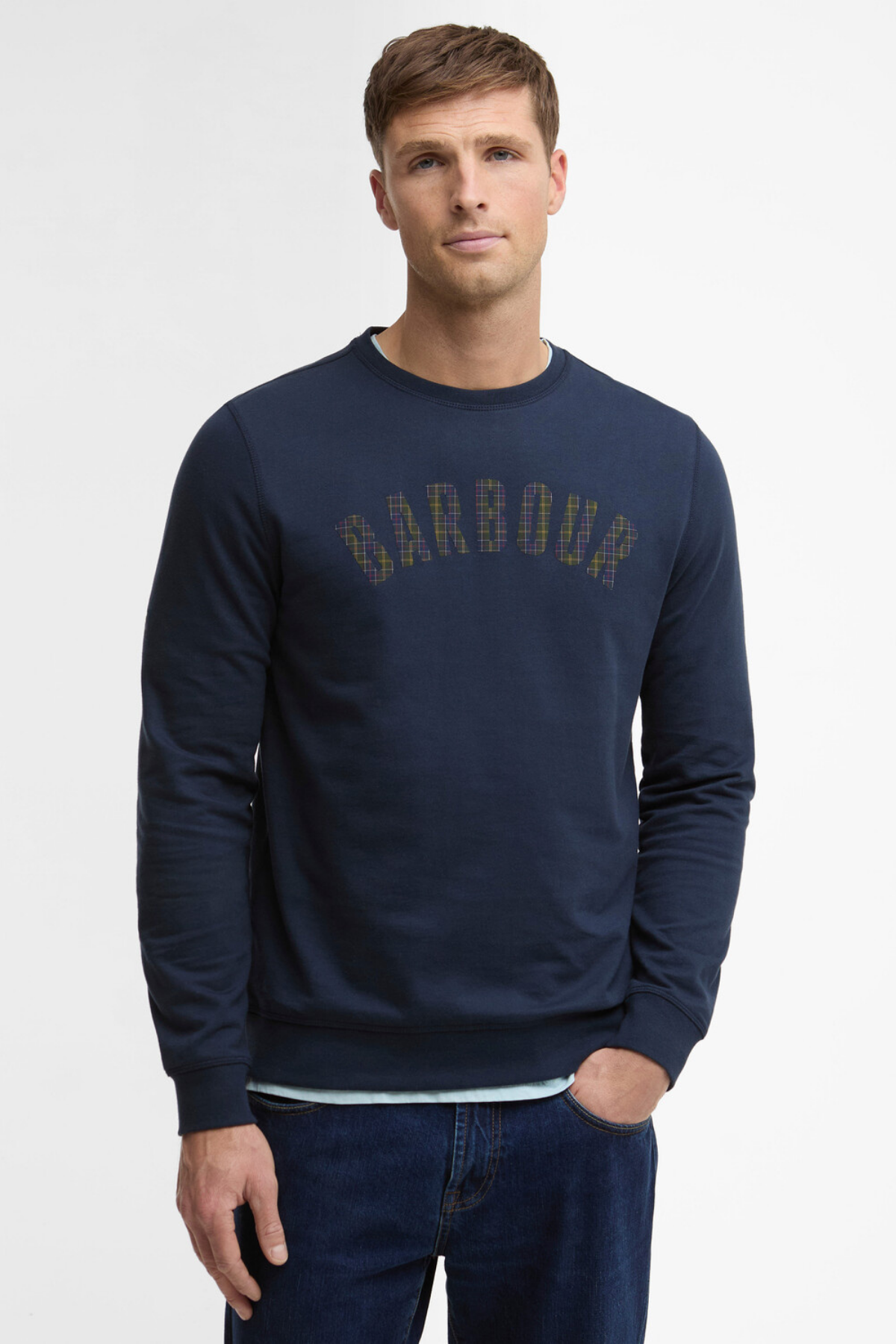 Barbour Berwick Crew Neck Sweatshirt NY91 Navy