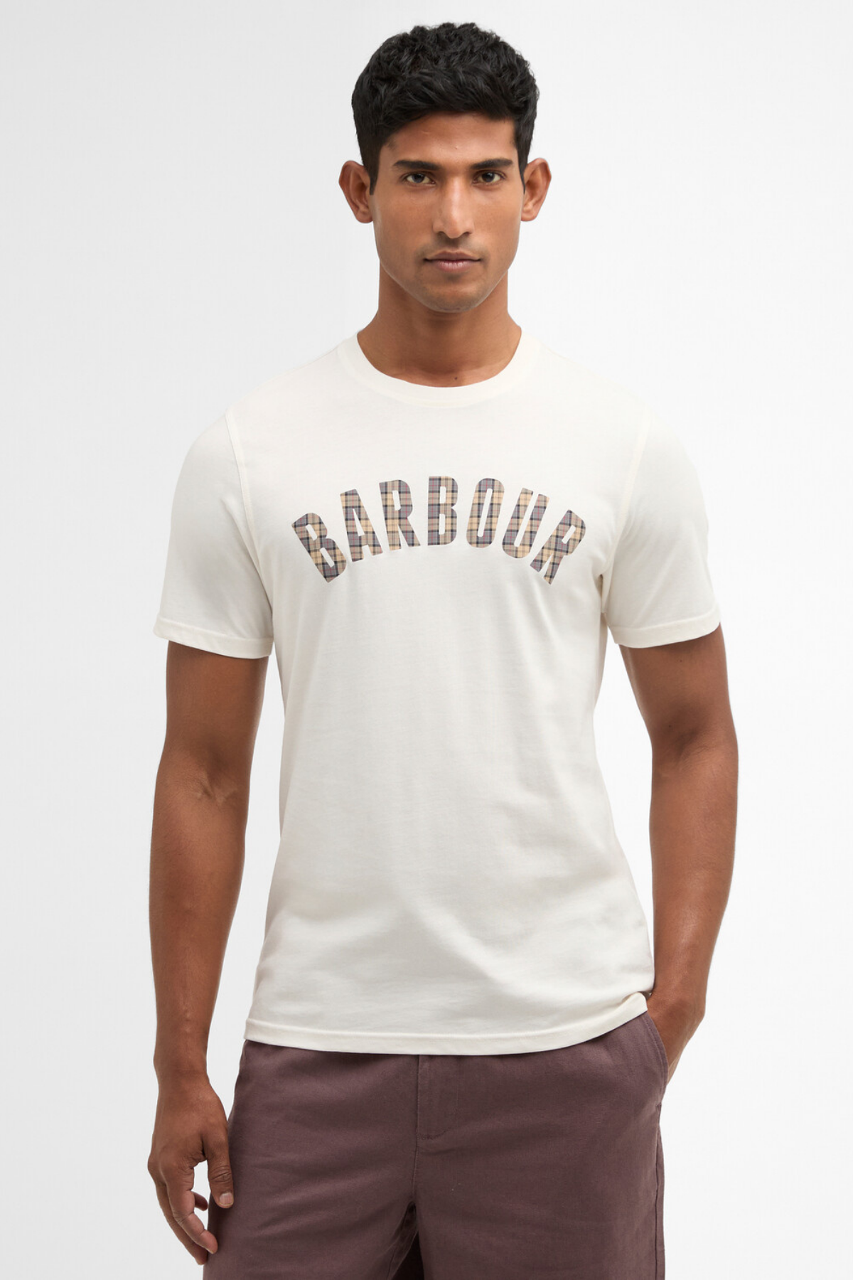 Barbour Berwick Tartan T-Shirt WH32 Whisper White