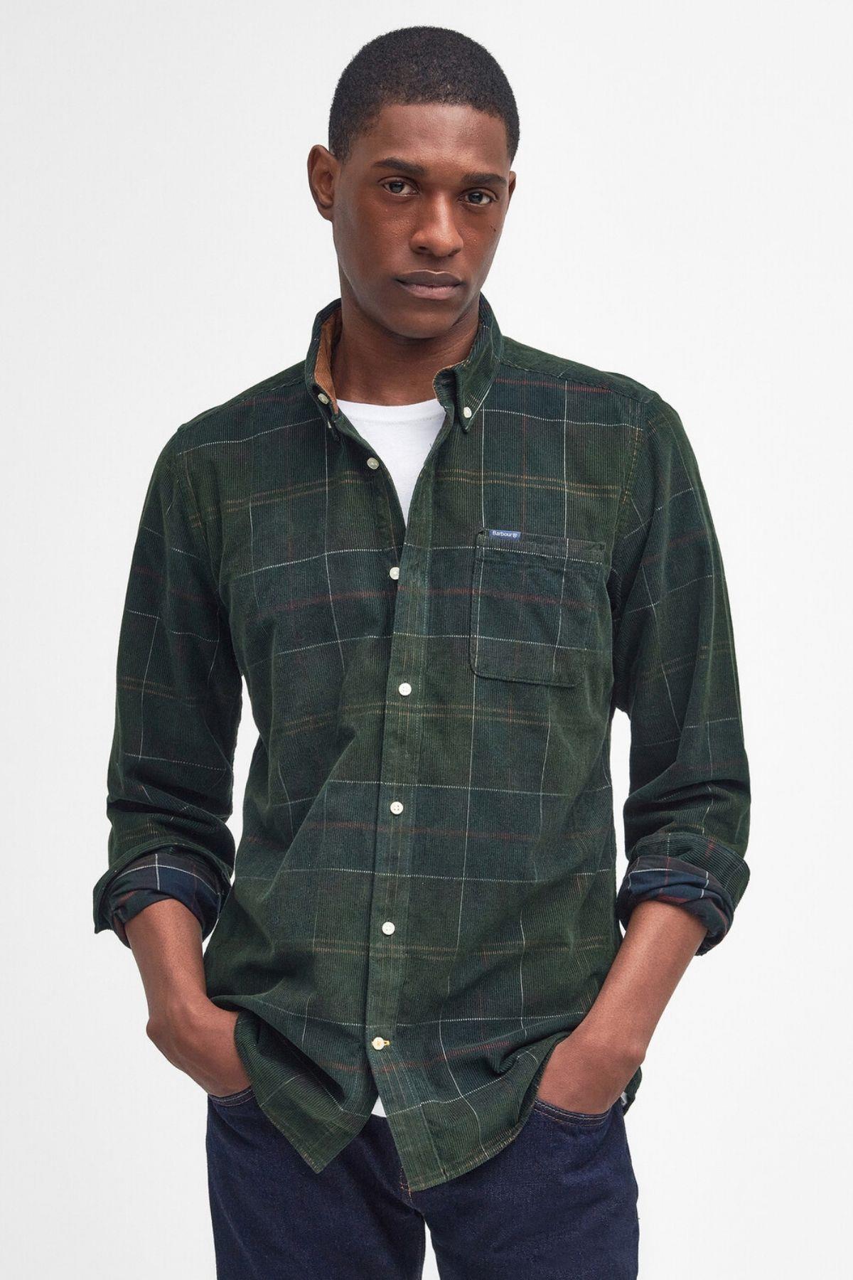 Barbour Blair Tailored Tartan Kadife Gömlek TN11 Classic Tartan