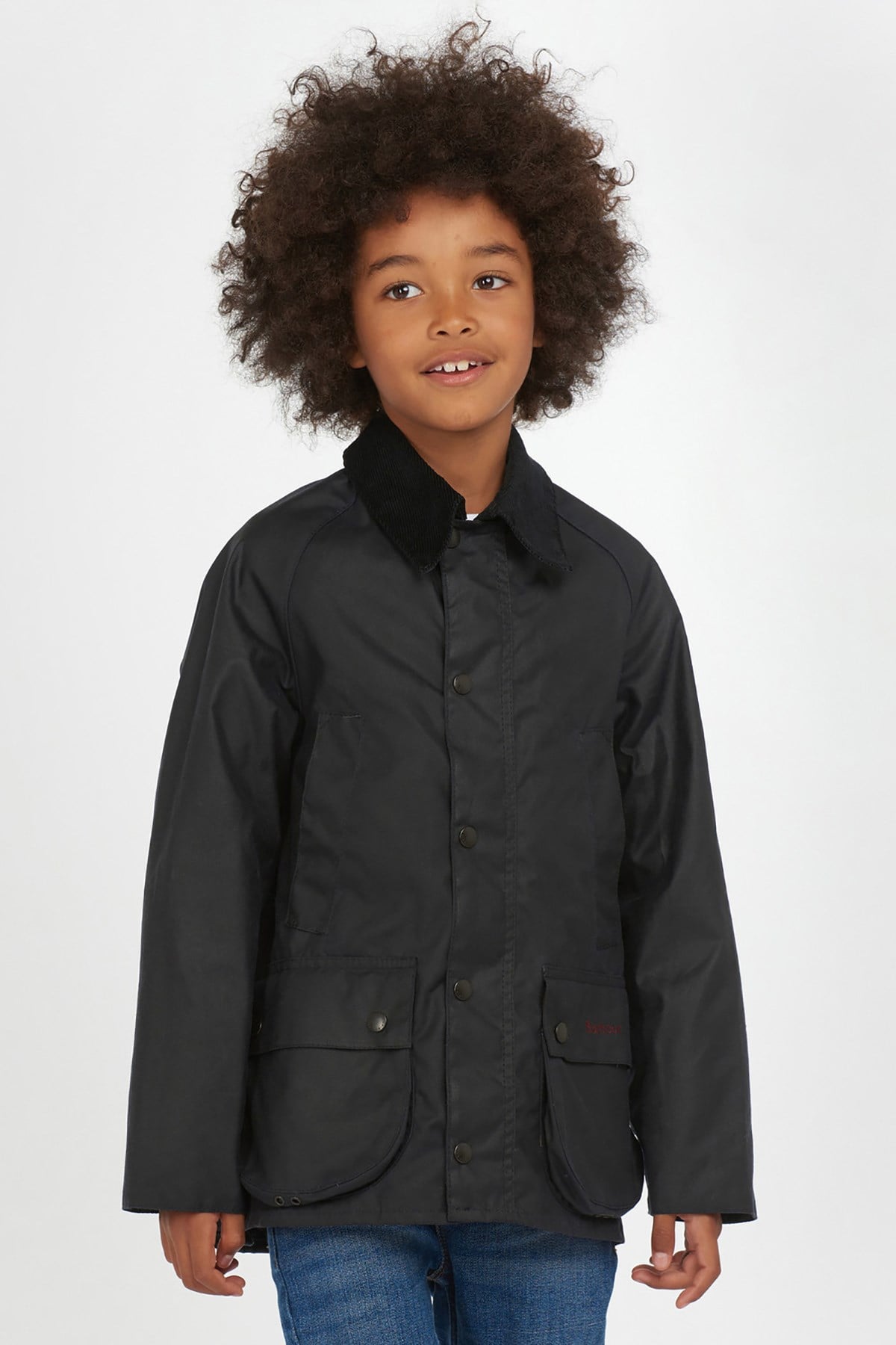 Barbour Boys Bedale Wax Jacket NY95 Navy