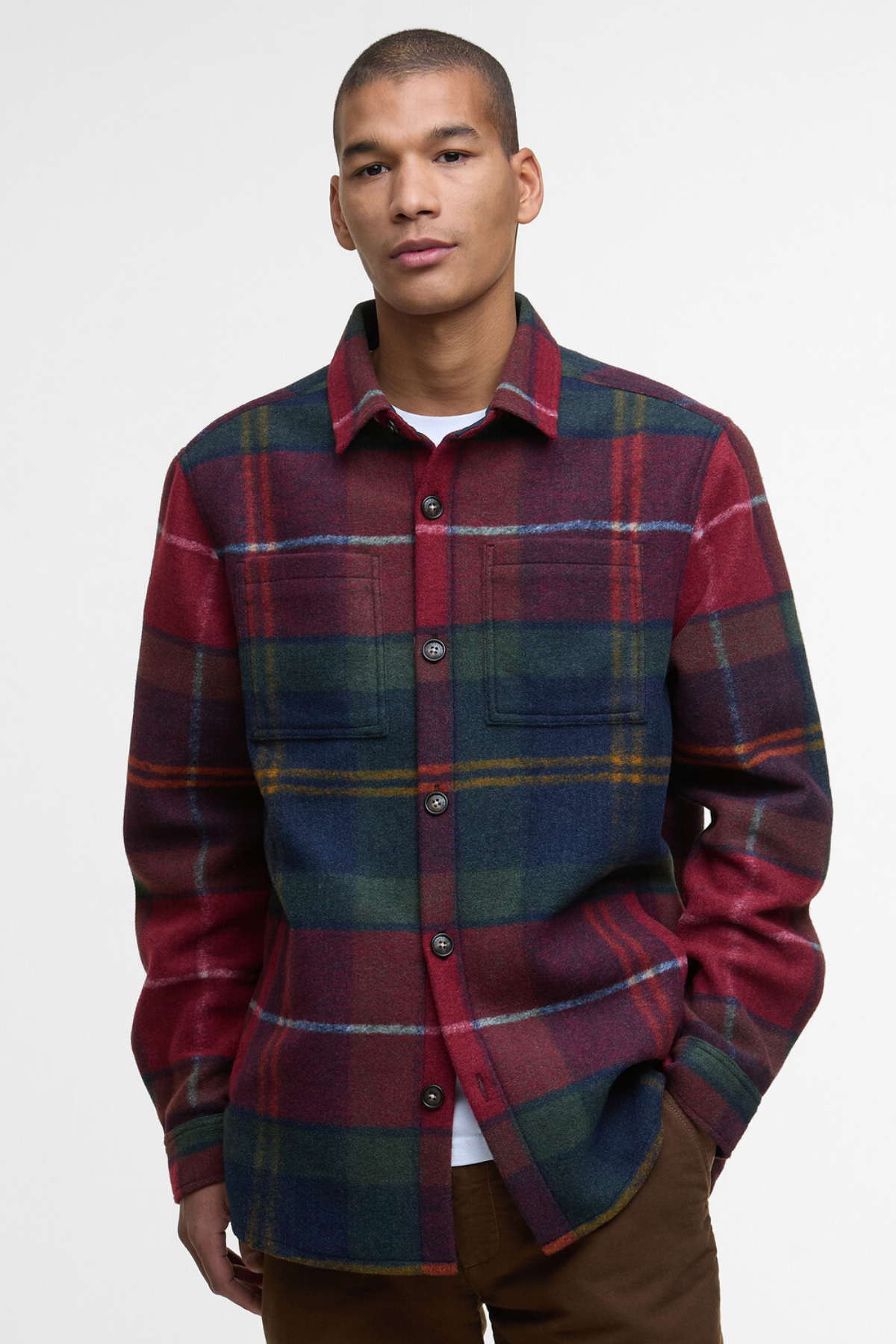 Barbour Chapter Tailored Check Gömlek TN69 Winterberry Tartan